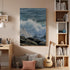Ocean Wave Crash Canvas Wall Art, Coastal Seascape Print, Framed Beach Nature Decor for Bathroom, Living Room or Coastal Themed Spaces